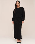 Bias Maxi Skirt - Black
