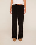 Corduroy Drawstring Pant - Black