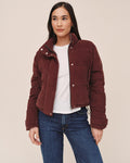 Funnel Neck Puffer Jacket - Mahogany