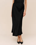 Long Maxi Bias Skirt - Black