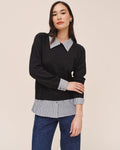 Mixed Layered Sweater - Vintage Black