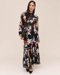 Release Pleat Chiffon Skirt - Blurred Bloom Print