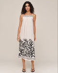 Tie Strap Maxi Dress - Botanic Border Print